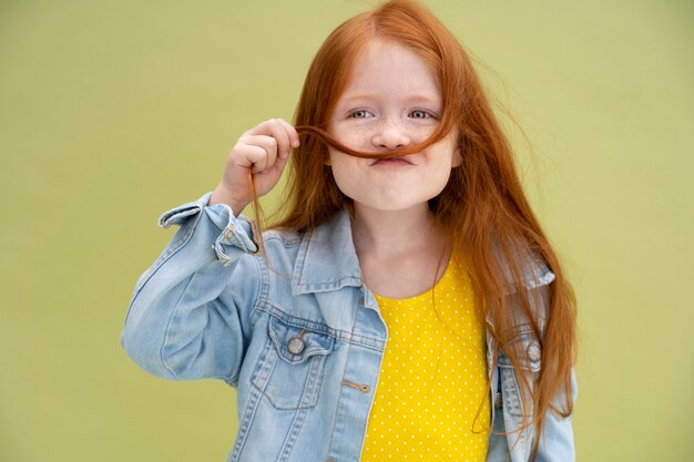 Kid studio portrait isolated