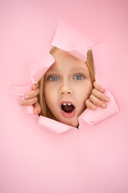 Kid studio portrait isolated