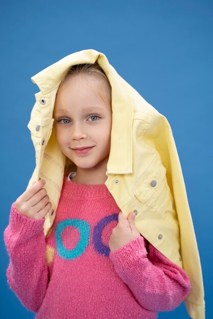 Kid studio portrait isolated