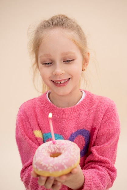 Free photo kid studio portrait isolated