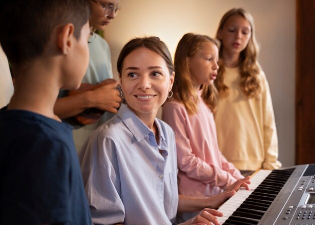 Kids being a part of sunday school