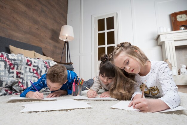 Kids doing homework