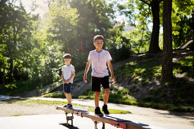 Kids having fun at the playground