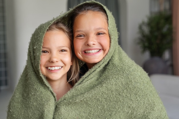 Kids playing around in calm and cosy spaces