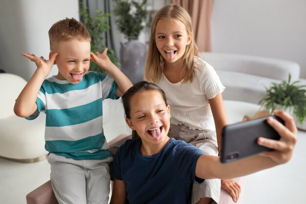 Kids playing around in calm and cosy spaces