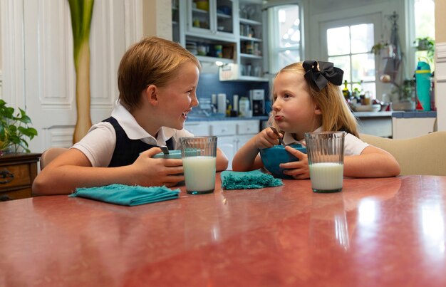 Kids preparing for first day of school