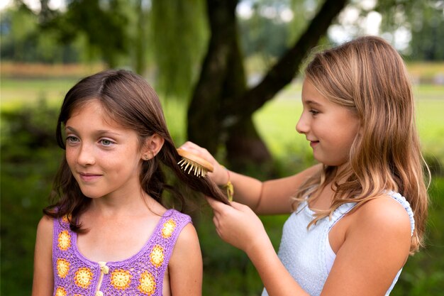 Kids in rural retreats having fun