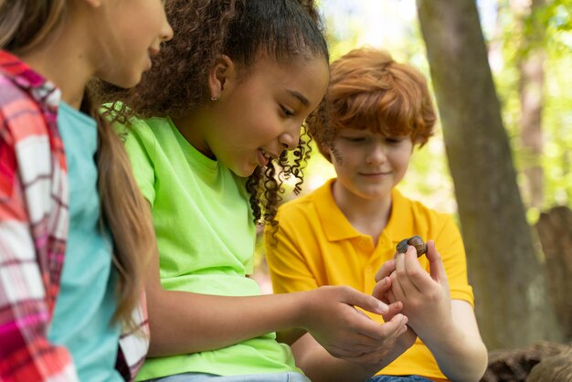 Kids spending time together in the nature