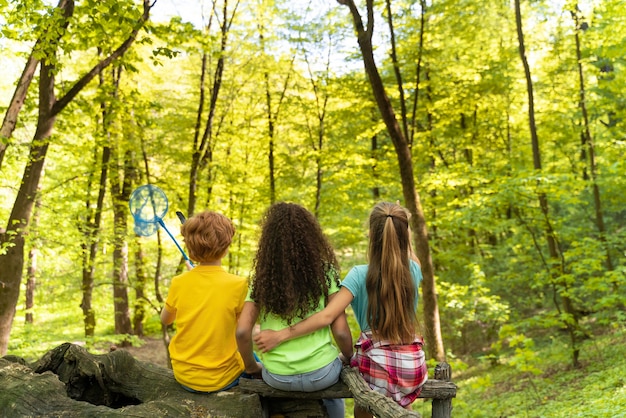 Kids spending time together in the nature