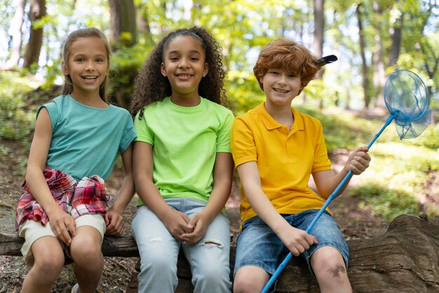 Kids spending time together in the nature