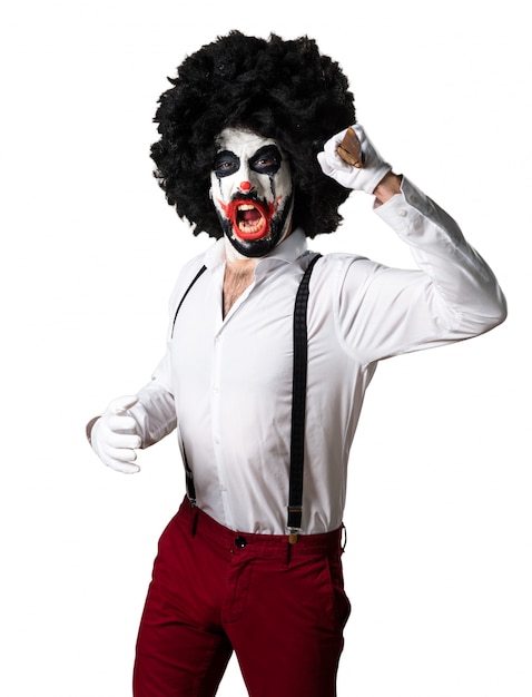 Killer clown with knife