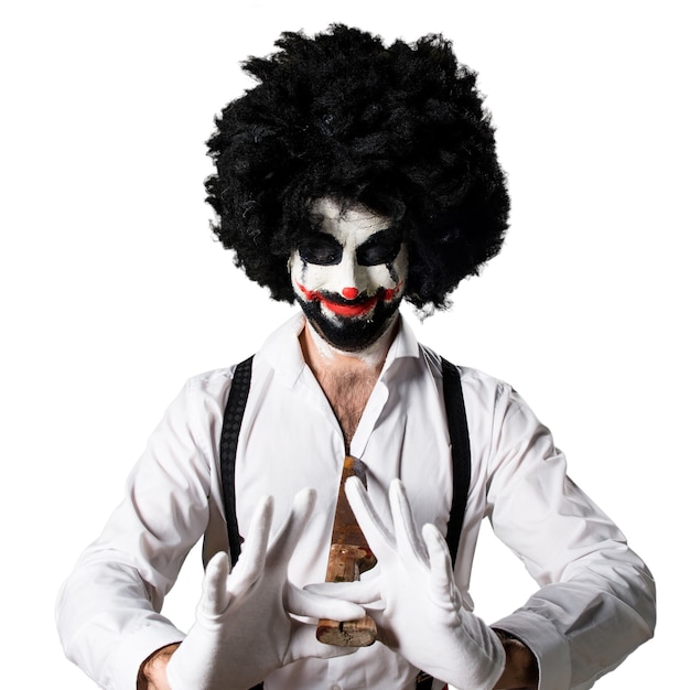 Free photo killer clown with knife