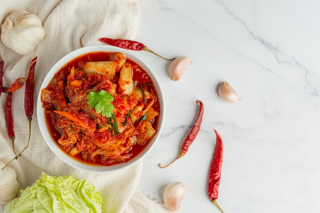 kimchi ready to eat in bowl