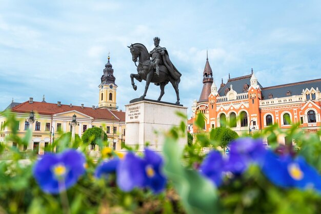 King Ferdinand I statue in Oradea Romania