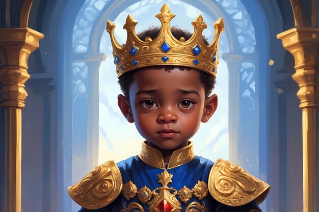 king with crown digital art