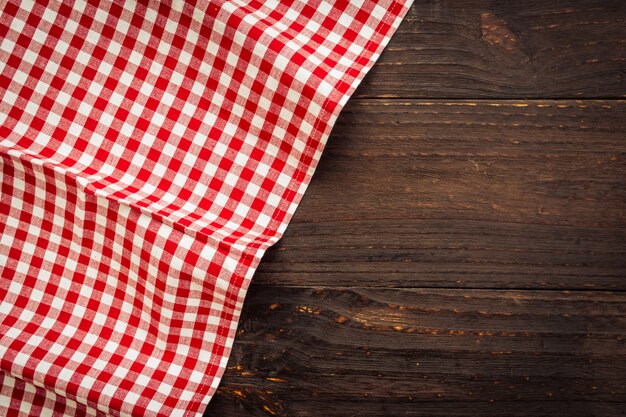 Kitchen cloth on wood table