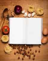 Free photo kitchen. cooking book and food