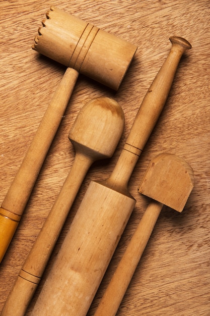 Kitchen. Wooden utensil