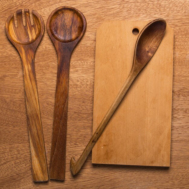 キッチン。木製の道具