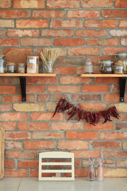 Kitchenware on the wall