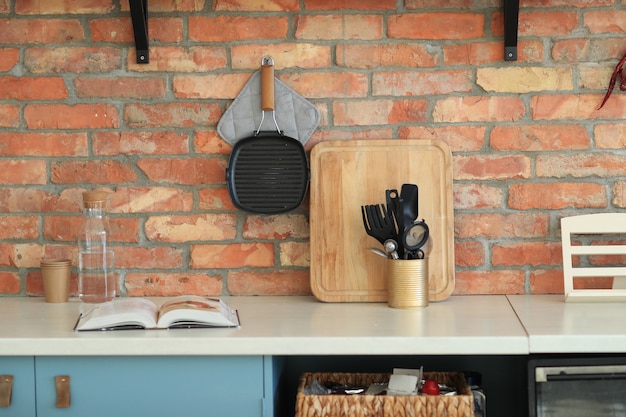 Kitchenware on the wall