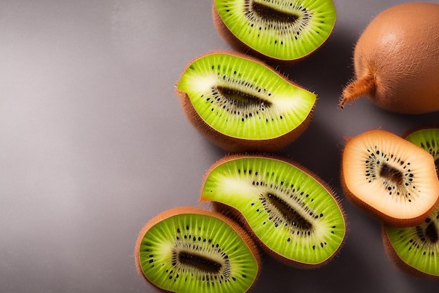 Free photo kiwi fruit on a dark background