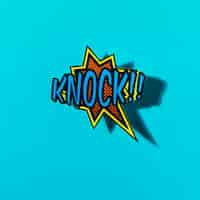 Free photo knock word pop art explosion background