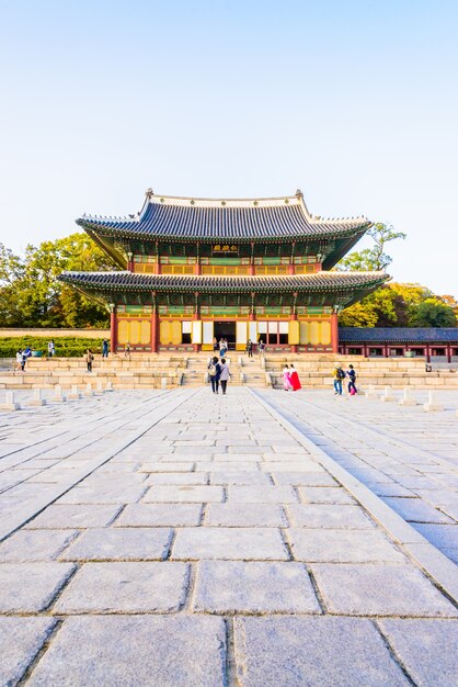 한국 녹색 화면 배경 정원 아름다운