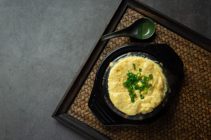 Free Photo korean food gyeran-jjim or poached egg