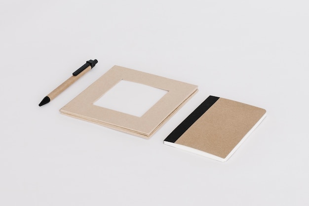 Free photo kraft paper office supplies