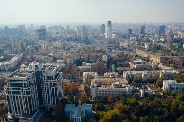 Kyiv capital city of Ukraine. Aerial view.