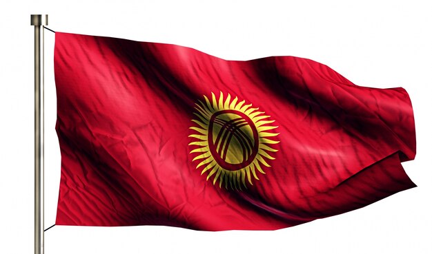 Kyrgyzstan National Flag Isolated 3D White Background