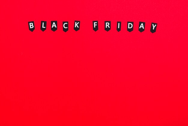 Labels with black Friday inscription