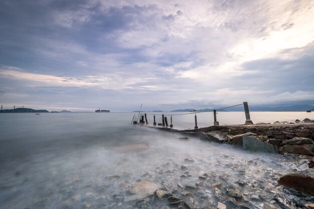 Lake shot with a long exposure during daytime