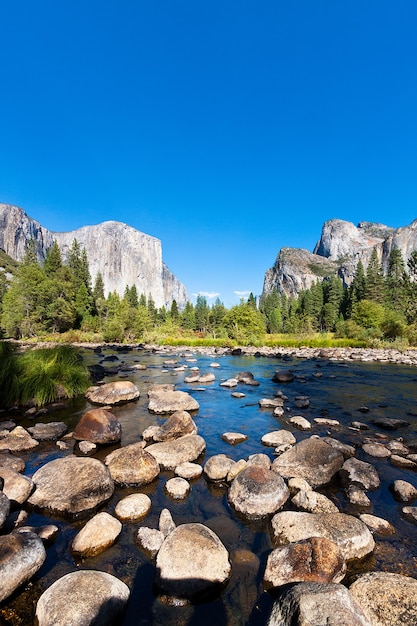 Foto gratuita lago nel parco nazionale di yosemite in california, usa