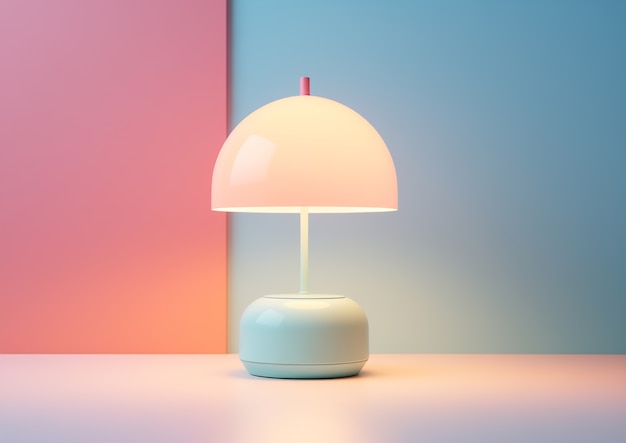 Lamp design with digital art style