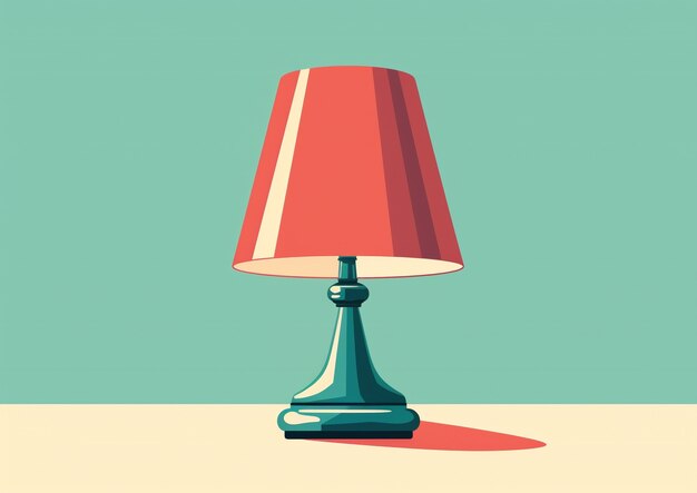 Lamp design with digital art style