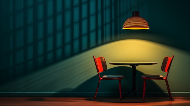 Lamp design with digital art style