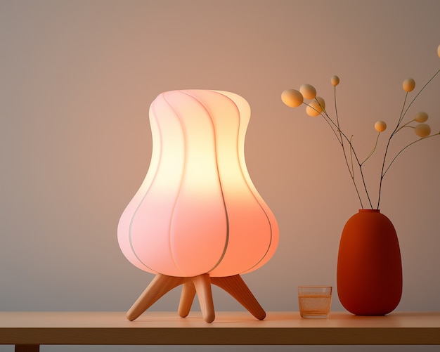 Дизайн лампы в стиле цифрового искусства