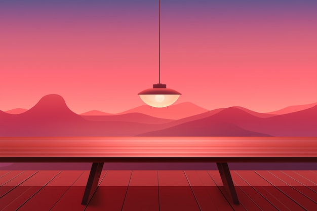 Lamp design with digital art style