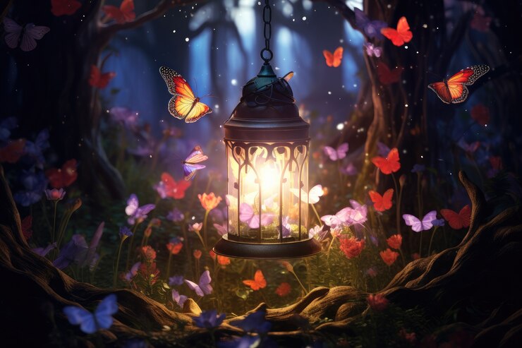 Free Photo lamp design with fantasy futuristic syle