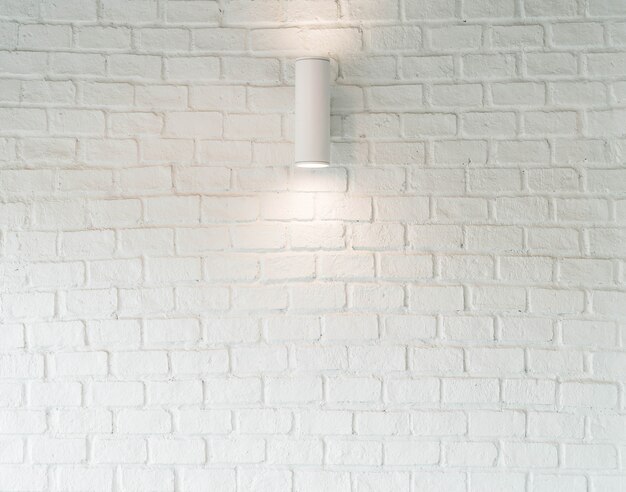 lamp on white wall