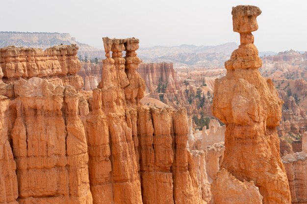 Landscape of the badlands at the Bryce Canyon National Park in Utah, the US