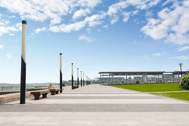 Landscape of an idyllic seaside city