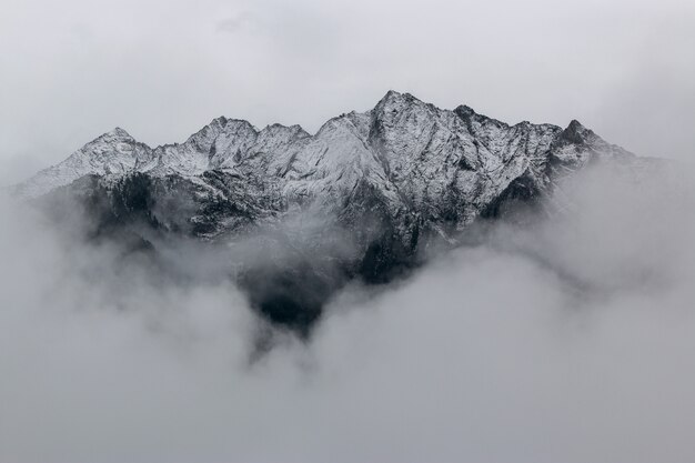 Landscape   of Mountains Covered in Snow