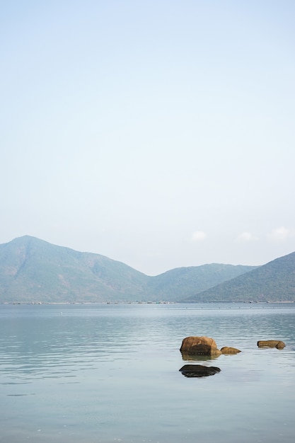 Free photo a landscape photo of whale island, vietnam