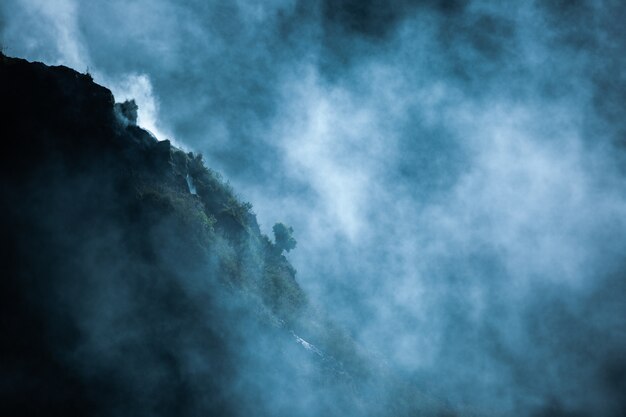 風景。火山バトゥール山。バリ。インドネシア