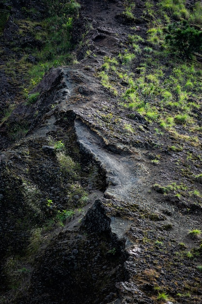 風景。火山バトゥール山。バリ。インドネシア