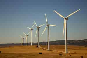 Free photo landscape with windmills