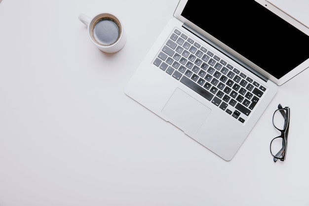 Laptop on office desk